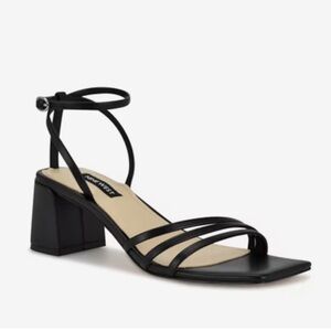 Nine West Black Strappy Heels
